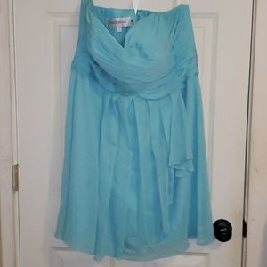 Davis Bridal Short Crinkle Chiffon Dress